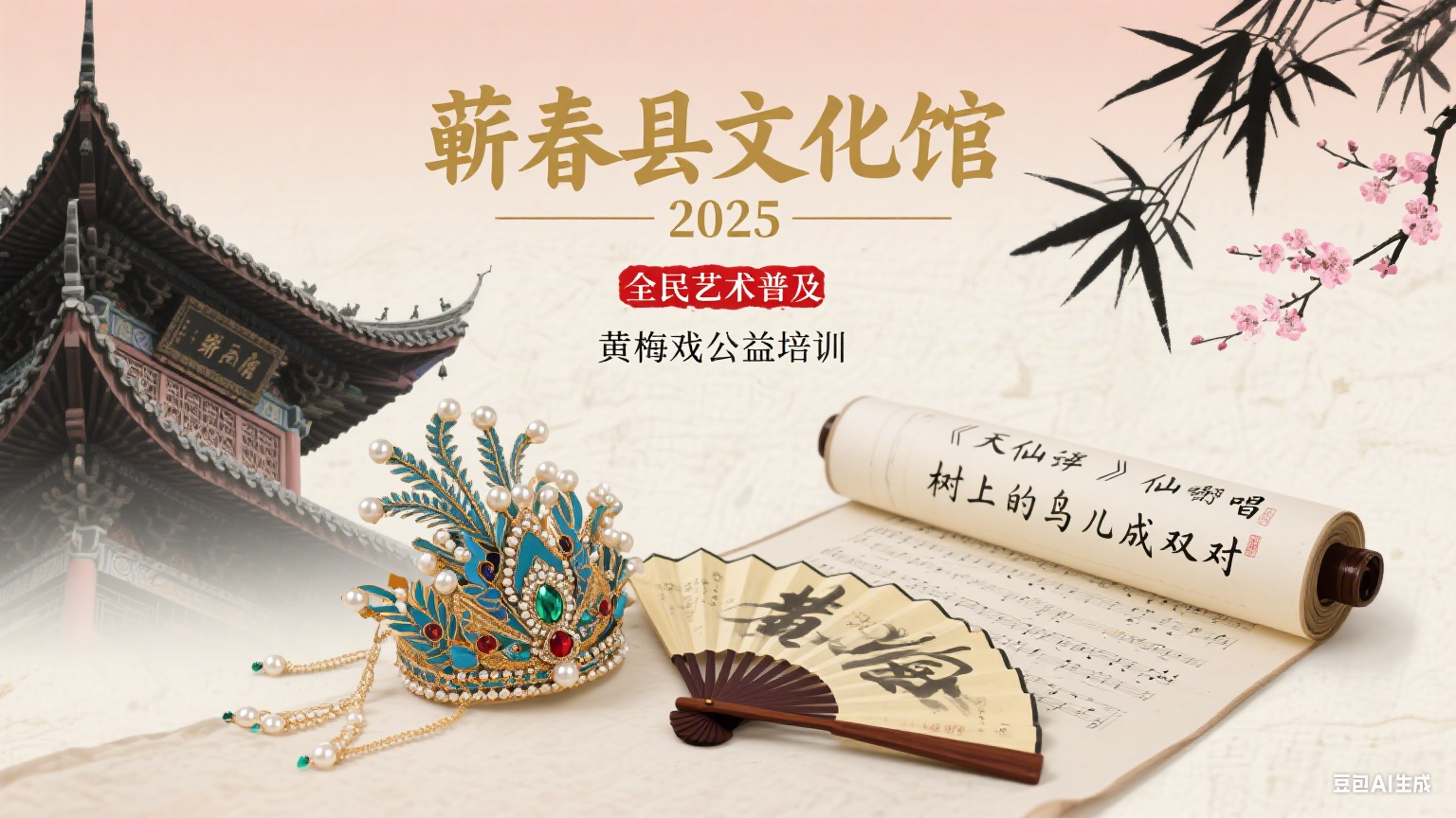 蕲春县文化馆2025“全民艺术普及”黄梅戏公益培训