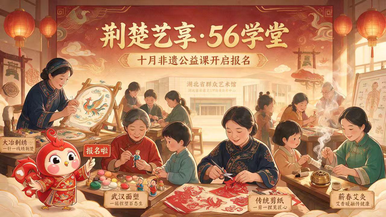 【荆楚艺享・56学堂】十月非遗公益课开启报名！