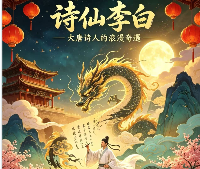 黄石市群艺馆儿童剧惠民演出：《诗仙李白》上午场