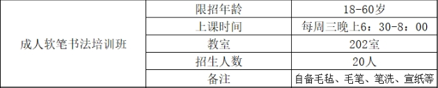鄂州市群艺馆“天天学”成人软笔书法