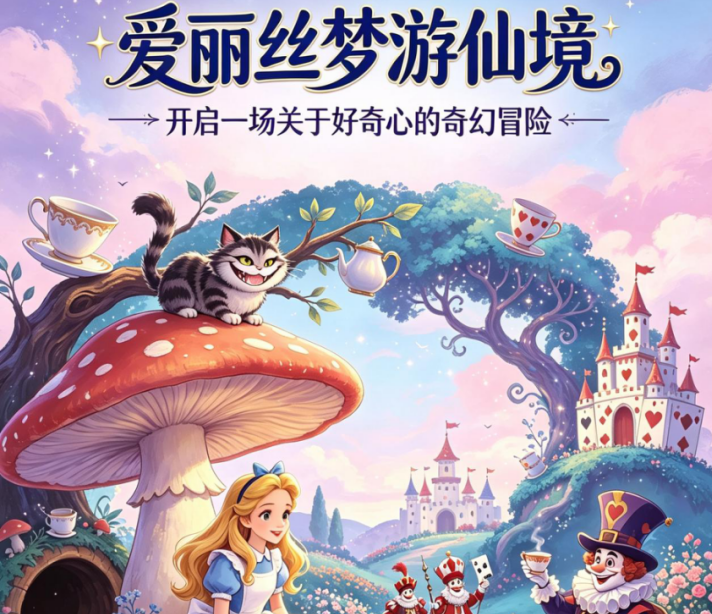 黄石市群艺馆儿童剧惠民演出：《爱丽丝梦游仙境》下午场