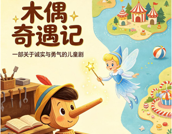 黄石市群艺馆儿童剧惠民演出：《木偶奇遇记》下午场
