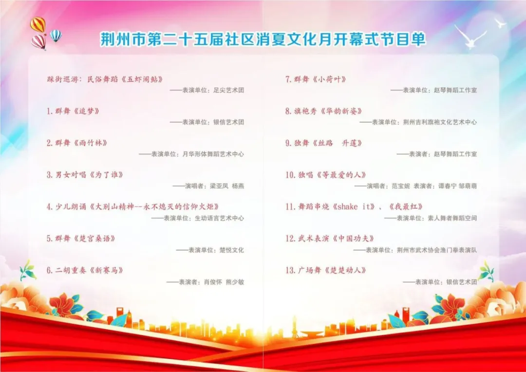 荆州市第二十五届社区消夏文化月活动