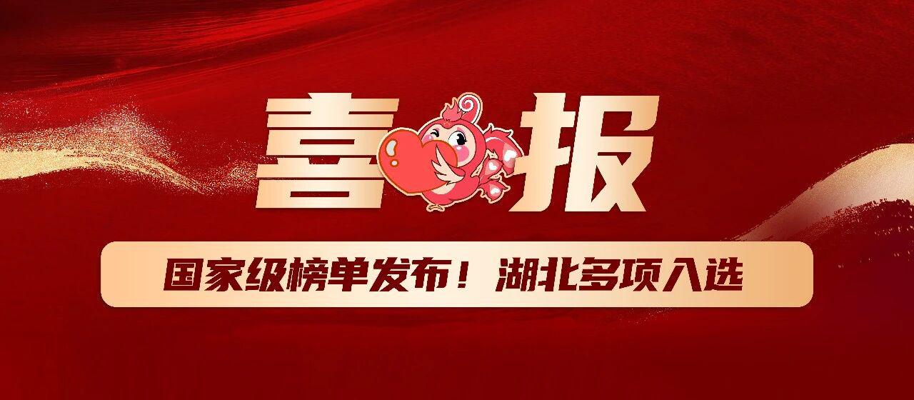 喜报！国家级榜单发布！湖北多项入选